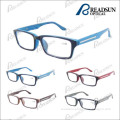 2014 Metal Decorated Plastic Reading Glasses with Wood Pattern (RP460019-2)